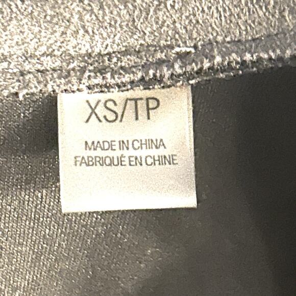 Tahari T Faux Suede Moto Jacket Women’s Gray Waterfall Layered Casual Chic Sz XS - Picture 8 of 10